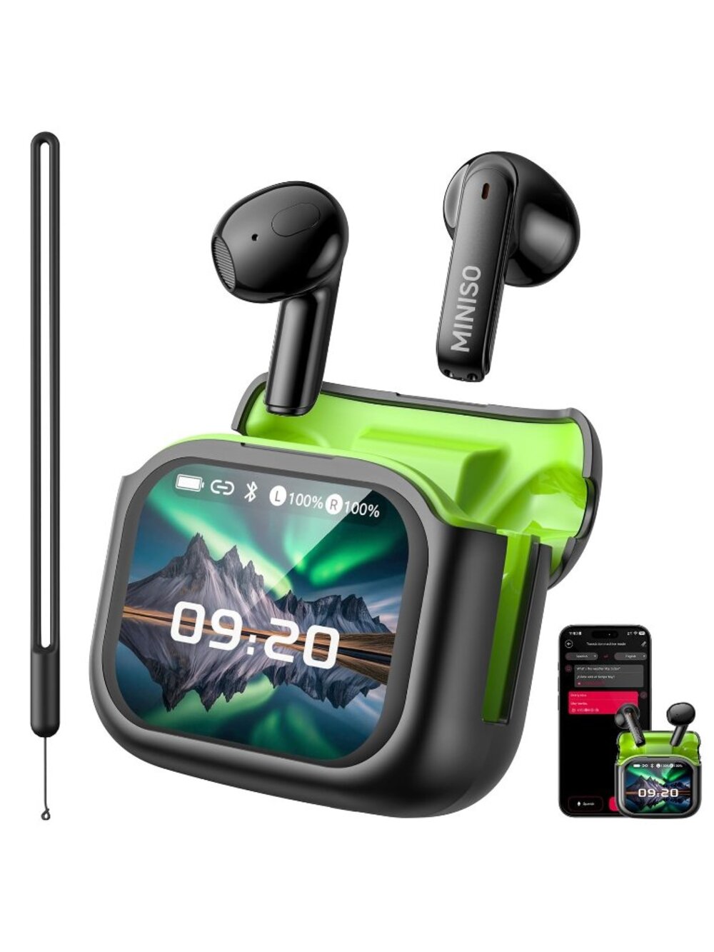 MINISO MS103 AI Translation Earbuds Real Time, Translation Earbuds for 134 Langu